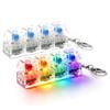 Teclado de 4 Teclas Brinquedos Fidget Tecla de Cristal LED Chaveiro Alívio de Estresse Gadget para Ponta dos Dedos Brinquedos de Descompressão Clicker Brinquedo Fidget