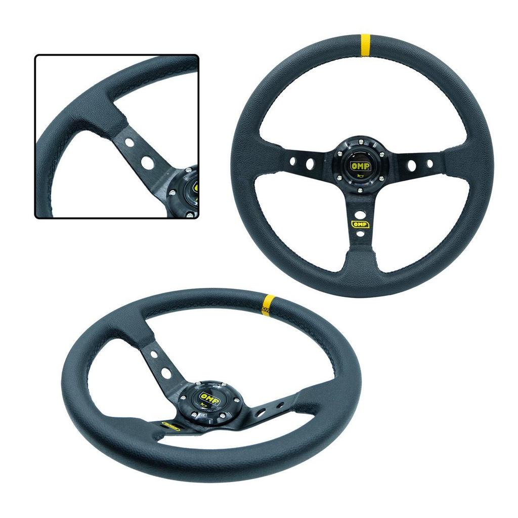 Volante da Corsa in PVC da 14 Pollici, 350mm con Finitura a Grana di Litchi, Montaggio Universale