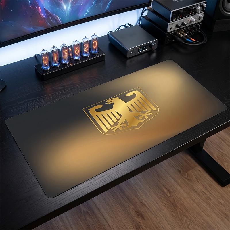 Germany Football Crest Mouse Pad, Extended Non Slip Rubber Desk Mat for Gaming Office Laptop Fan Gift