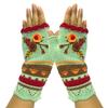 Knitted Fingerless Gloves Half Finger Glove Soft and Warm Winter Wrist Warmers for Girls Women
