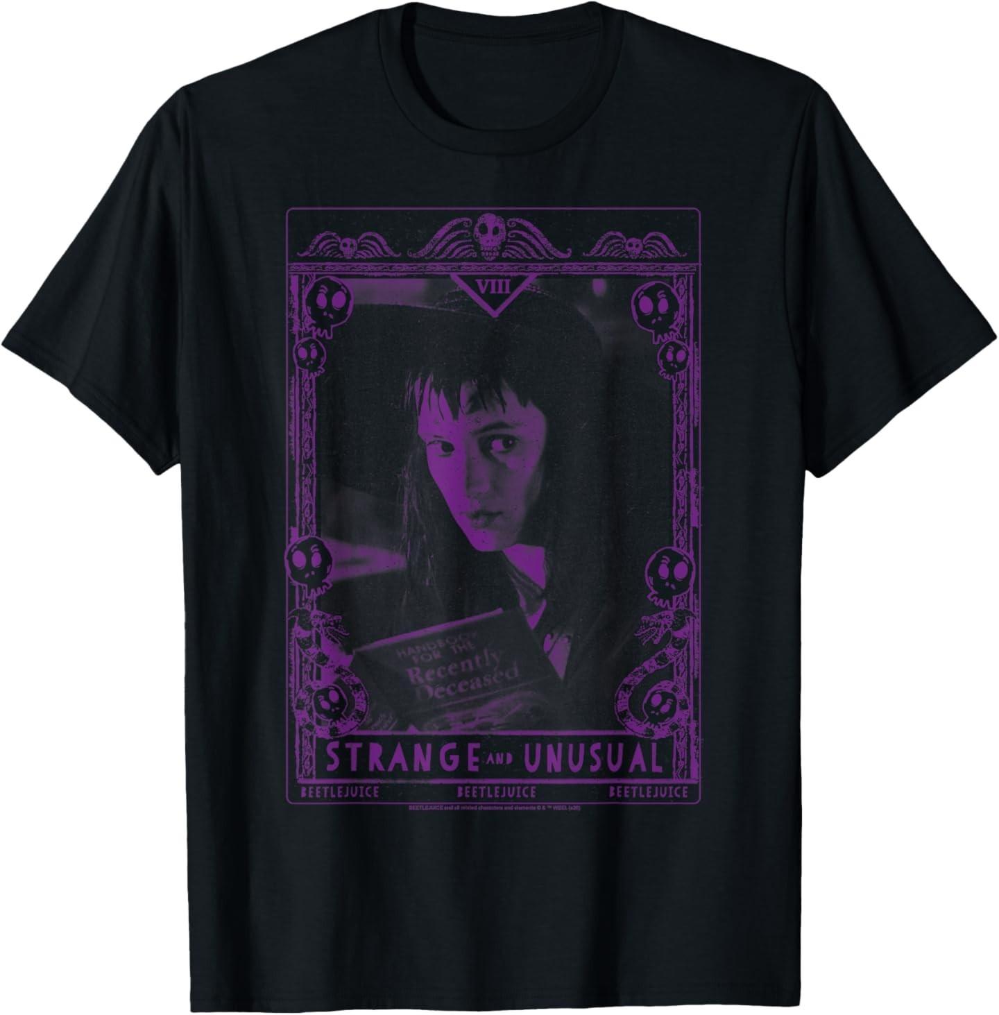 Beetlejuice Lydia Strange And Unusual Tarot Card T-Shirt Mens Womens Tees Top L