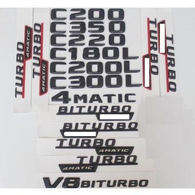 For C Class C43 C63 AMG 200 C220 C260 C300 C320 C350 4MATIC CDI Trunk Emblem Badge Black Letters Emblems W204 W205