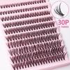 Extensions de Cils Faux DIY - Segmentés 30D, 40D, 50D, 80D pour Auto-Application