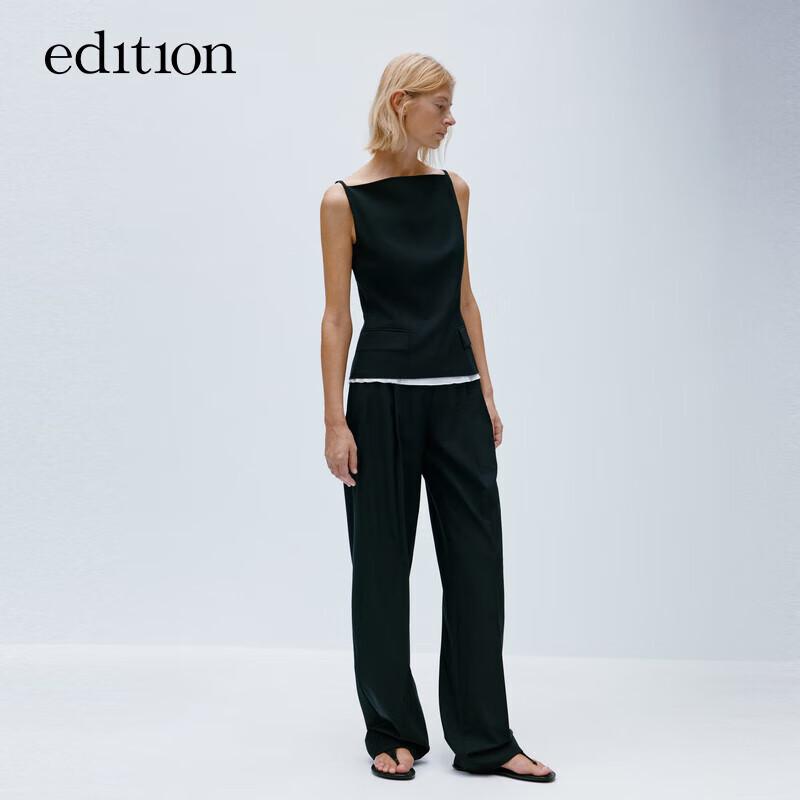 

Edition P-Series Frayed Waist Wool Blend Casual Trousers M 165