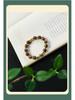 Natural Agarwood Yingge Beads Bracelet with 925 Silver Spacers