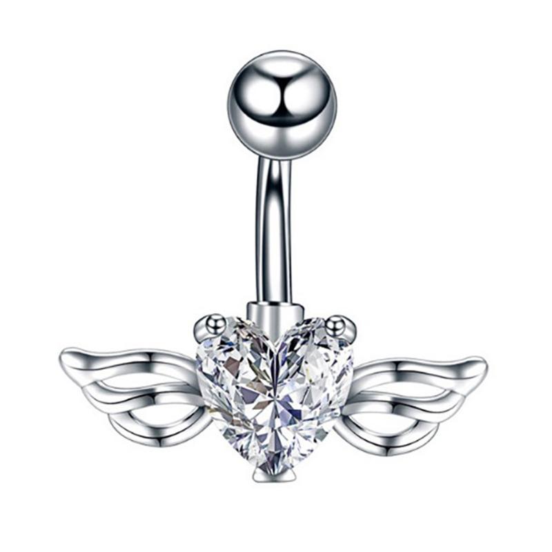Stainless Steel Navel Rings For Women Flash  Bikini Belly Button Nail Body Decor Piercings Jewelry