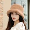 Hat Winter Women's Plush Bucket Hat Autumn and Winter New Warm Imitation Mink Rabbit Fluff Bucket Hat Basin Hat