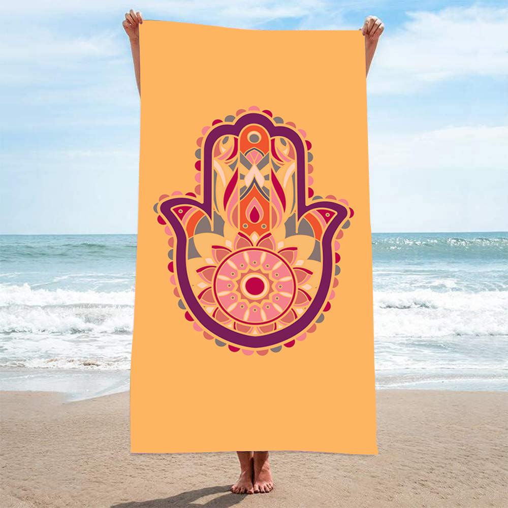 Customizable Large Microfiber Surfing and Beach Towel - Absorbent and Quick-Dry for Adults