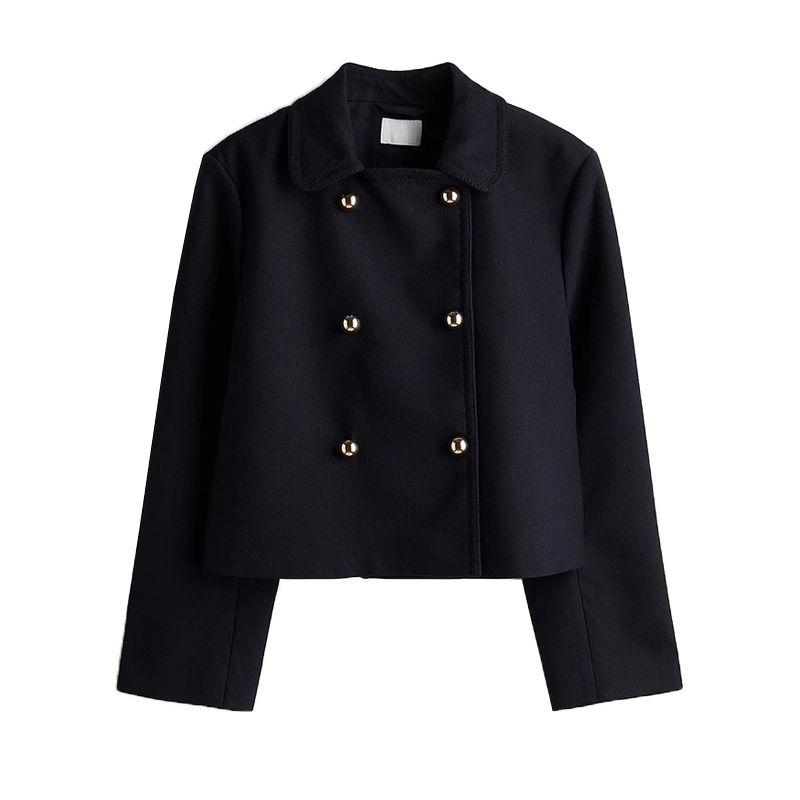 Fall and Winter New Women's Clothing French High Waist Trendy A- Line Skirt 1265873 Double Breasted Outwear 1263197