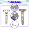 2Pcs Stainless Steel  Marine Grade Heavy Duty Polished Door Hinge For Windows T-shaped Hinge Cast Strap for Boat Hardware