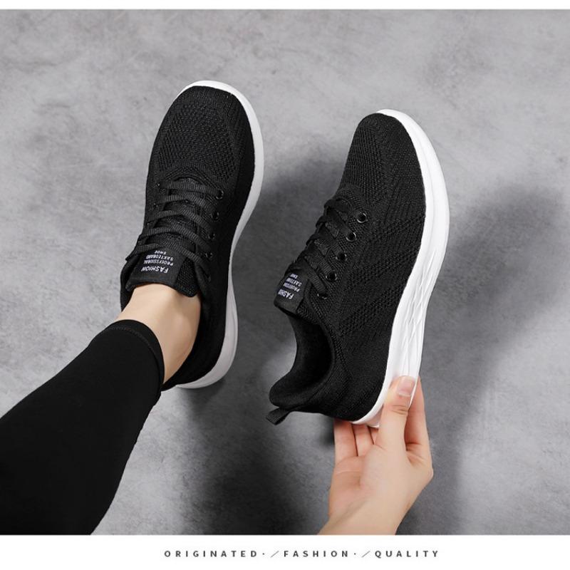 Кроссовки Fly-knit для женщин больших размеров повседневная обувь 42 чёрный — фото 7