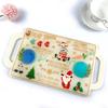 Christmas Tray Mold Silicone Tray Molds for Epoxy Resin Christmas Santa Claus Stocking Tray Mold with Handles for DIY
