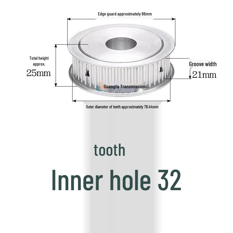 Dual-Sided Flat Timing Pulley: 5M50 Teeth, Width Options 11/16/21/27AF, Bore Size 8-30.