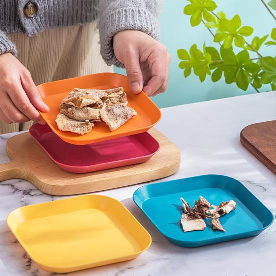 4 Stück Lebensmittelteller mit rundem Rand, stapelbar, kompakt, für Babynahrung, für Zuhause