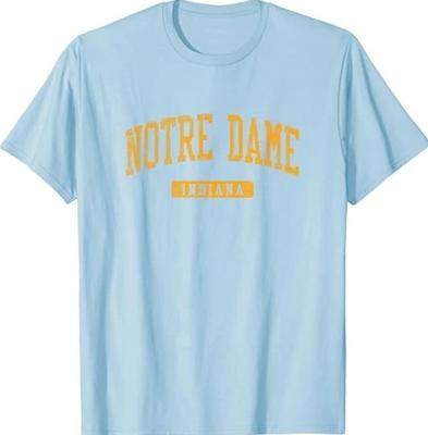 Notre Dame In Vintage Athletic Sports Design JG3 T-Shirt