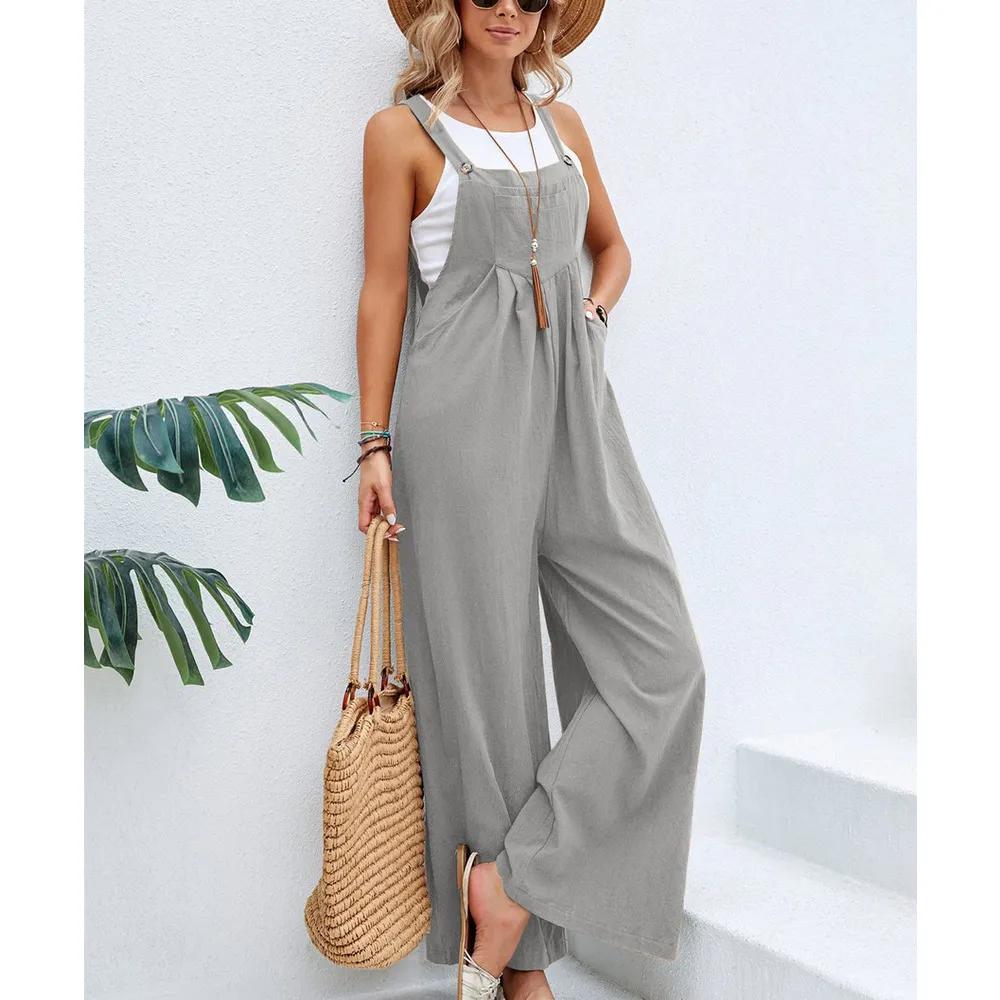 Women Loose Fit Overalls Wide Leg Baggy Bib Overalls Jumpsuit Summer Jumpsuit Casual Elegant Overalls Summer