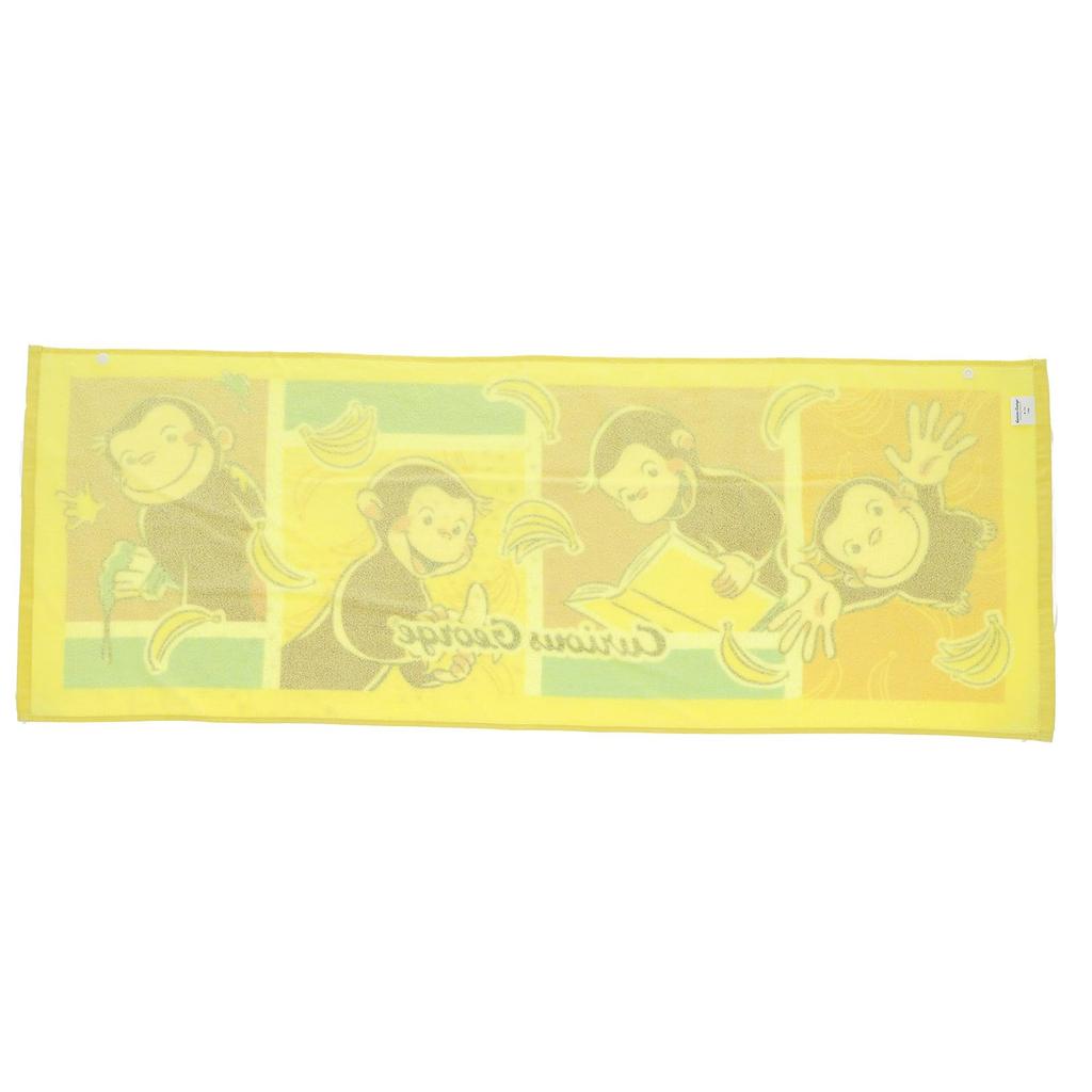 Marushin Bath Towel for Curious George Banana for the Character UV 4765032700 Children, Catch, Beach, Pool, Girls, Boys, Design, Swimming, Protection,