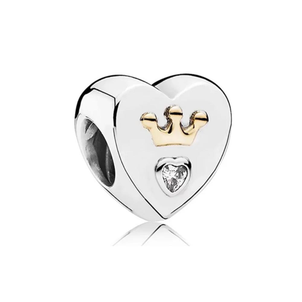 

Mother & Daughter Heart Split Dangle Charm Bead Components Designed For Authentic Original Charm Bead Components Bracelet High Quality Fine Jewelry