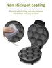 7-Hole Electric Mini Pancake & Tart Maker with Large Capacity and Constant Temperature Control