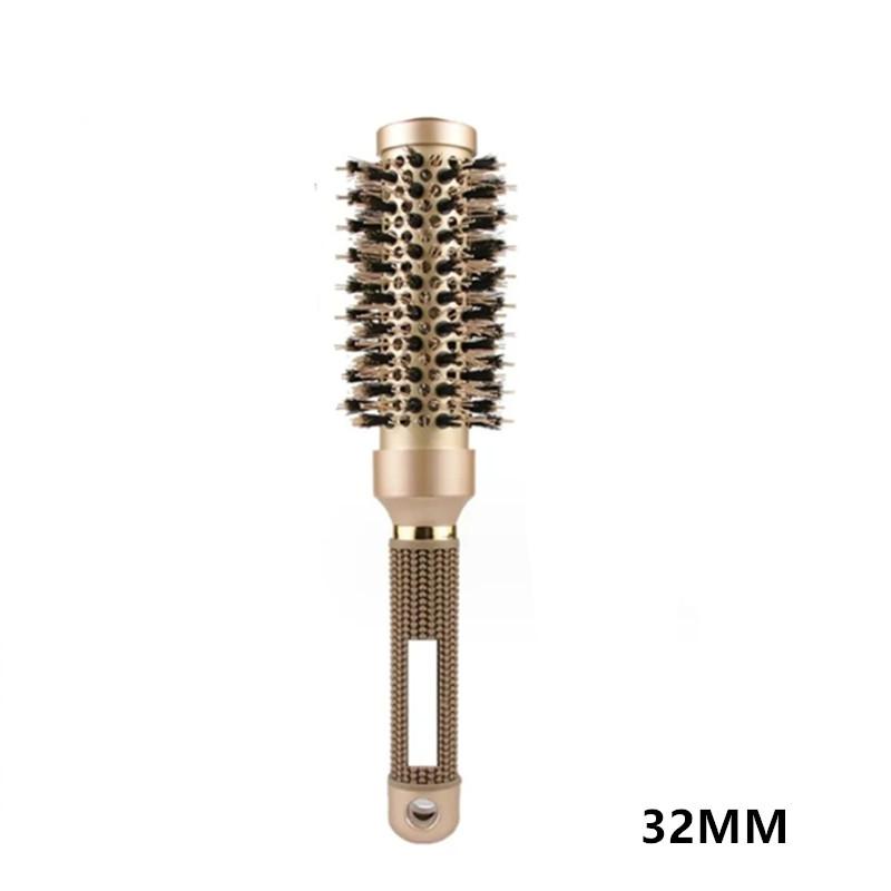 Professional 1PC 4 Size Gold Round Hair Comb Hairdressing Curling Hair Brushes Barrel Comb For Blow Dry Salon Styling Tools