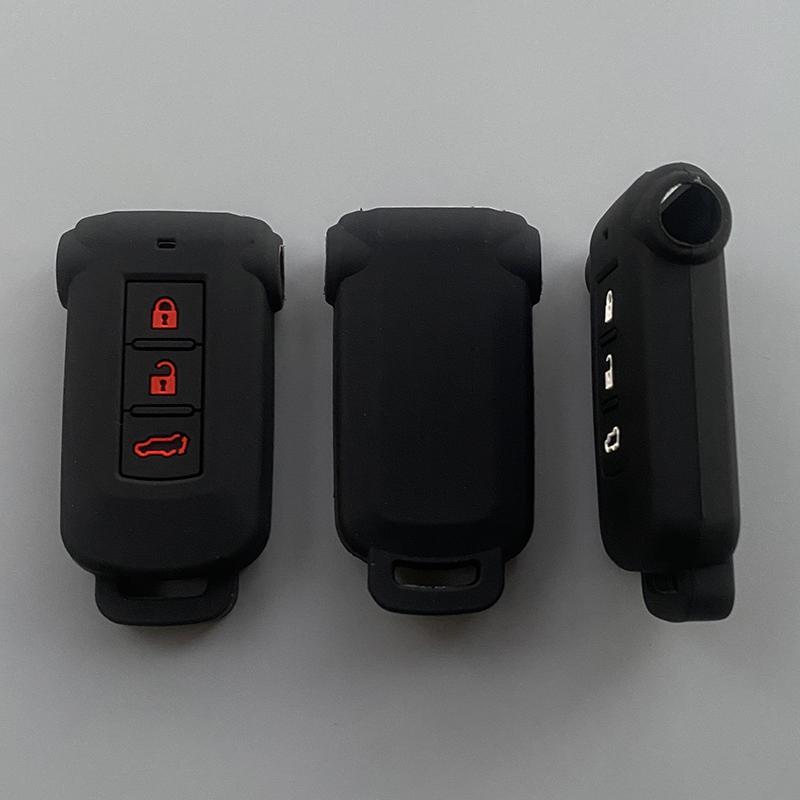 Silicone Car Key Cover Case for Mitsubishi Delica D5 Outlander 2014 Pajero Remote Key Car Accessories Bag