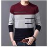 "Autumn Round Neck Knit Pullover for Men - Long-Sleeved, Stylish and Comfortable"