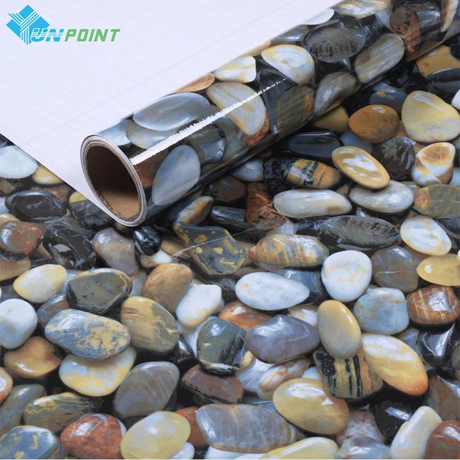 Thick Pebble Imitation Marble Sticker PVC Self-adhesive Wallpaper Stone Waterproof Kitchen Countertop Desktop Decorative Film