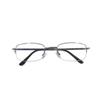 Reading Compact Folding Stylish Metal Senior with Dedicated Leather H6102 [Henghao] Glasses, Half-Rim, Glasses, Frame, Glasses, Case, (Silver, 3.50)