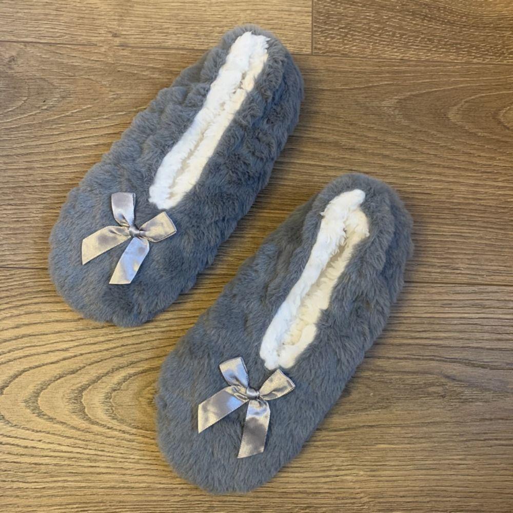 Thermische Plüschsocken mit Anti-Rutsch-Bogen, Schlafsocken, Einfache Winter-Bodensocken für Damen