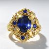Exquisite Plating KC The Gold Inlay, Dazzling Synthetic Zirconia, Intricate Details, and Gorgeous Design Create a Stunning Engagement and Wedding