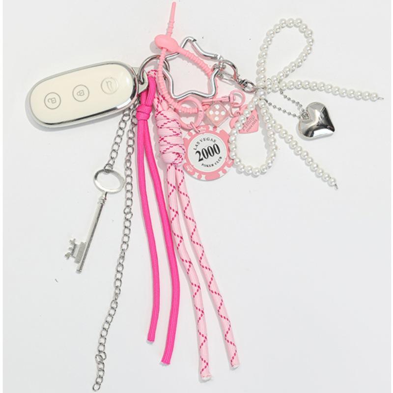 

Подвеска в форме сердца, подвеска-ключ, подвеска-рюкзак One Size розовый