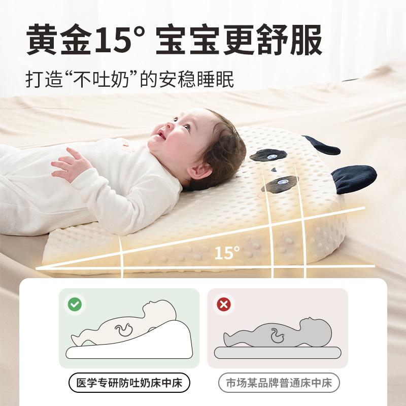 Newborn Baby Anti-Spit-Up Slope Pillow, Baby Anti-Overflow Milk Choking Slope Pillow, Side-Lying Feeding Pillow, Nursing Pillow