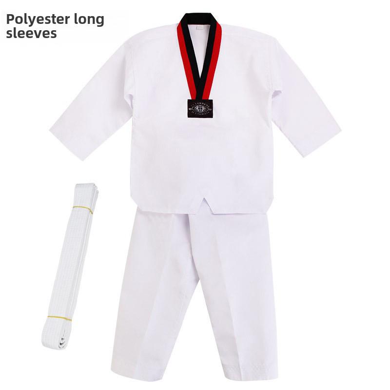 

Дитяча та доросла форма для тхеквондо - довгі/короткі рукави, бавовна, унісекс, тренувальні штани для літа/осіні 100