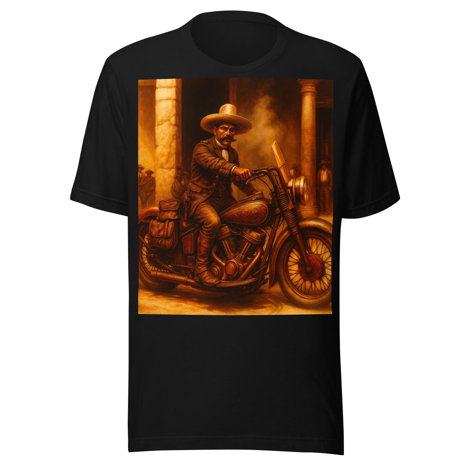 General Emiiliano Zapata Vintage Motorcycle Unisex t-shirt S
