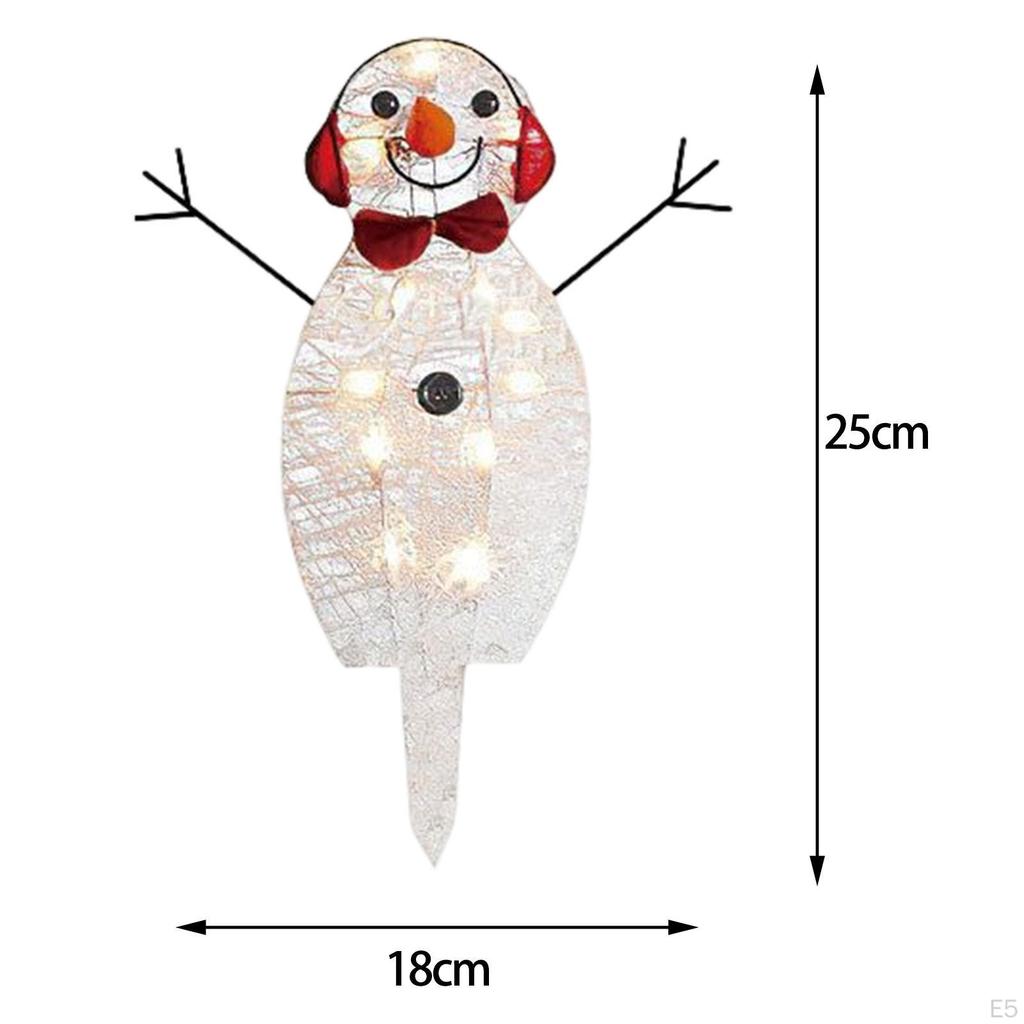 Christmas Snowman Light Lamp Ornament for Holiday Party Lawn Decoration