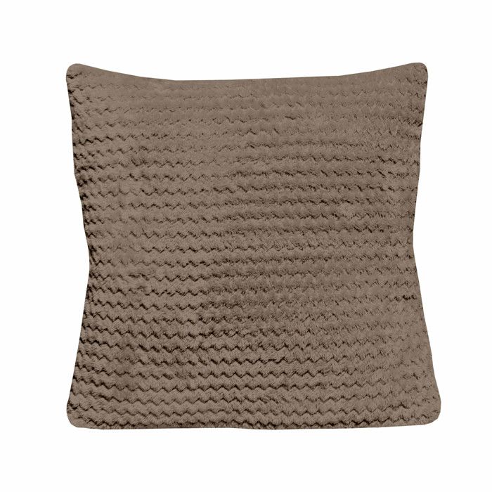 Coussin 45x45 cm COCOONING taupe, par Soleil d'Ocre