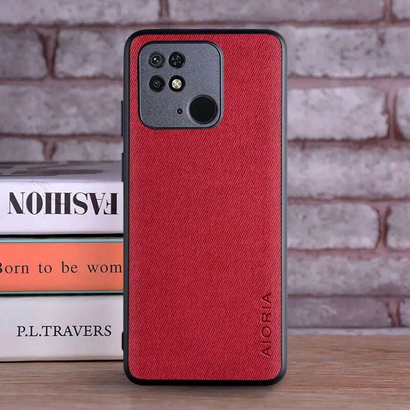 Etui na Xiaomi Redmi 10C 10A NFC coque Luksusowe tekstylia Skórzana skóra Miękka TPU Twarda obudowa telefonu PC dla Xiaomi Redmi 10C Etui funda