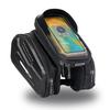 Bike Top Tube Bag Hard Exterior with Bike Phone Holder Bag Touchscreen Compatible Hdphone   Large Capacity Rainproof Riding Accessories