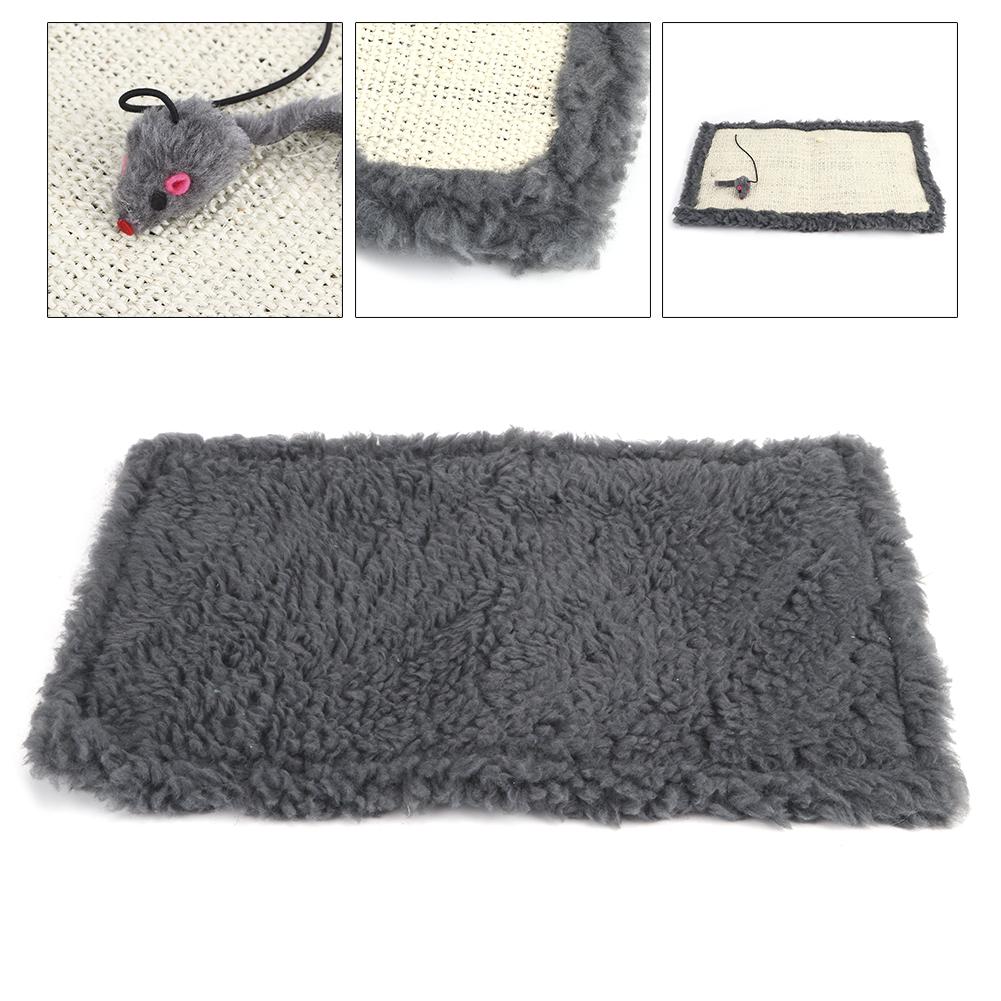 Plush Ring Paper Sisal Hemp Pet Carpet Scratching Board Cat Pad Scratcher Toy for Small Dogs