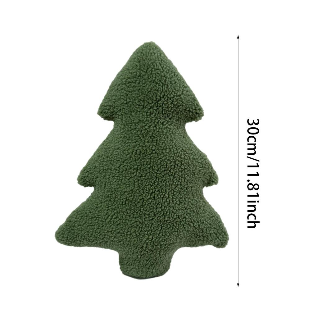 Christmas Tree Pillow ,Decorative Throw Green Cushion Soft Plush Cute Xmas for Nursery
