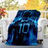 Great Soccer Player 10 Flannel Blanket Soft All-Season Throw, Design for Camping, Car Travel, Hiking Sofa, Bed, Office Perfect Gift for Parties