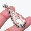 Natural Laguna Lace Agate Gemstone 925 Sterling Silver Pendant 2.01" AP-14867