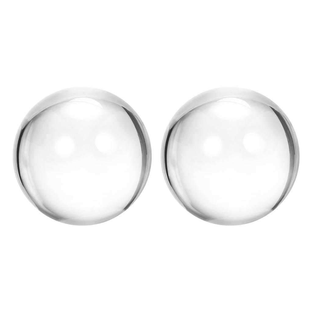 uxcell Acrylic Contact Juggling Balls with Ball Bag, 50mm Diameter, 120mm x 140mm, Clear, Pack of 2