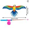 New Dynamic Kite Fishing Rod Kite Children'S Swallow Kite Breeze Easy Fly Handheld Wings Shaking Stall