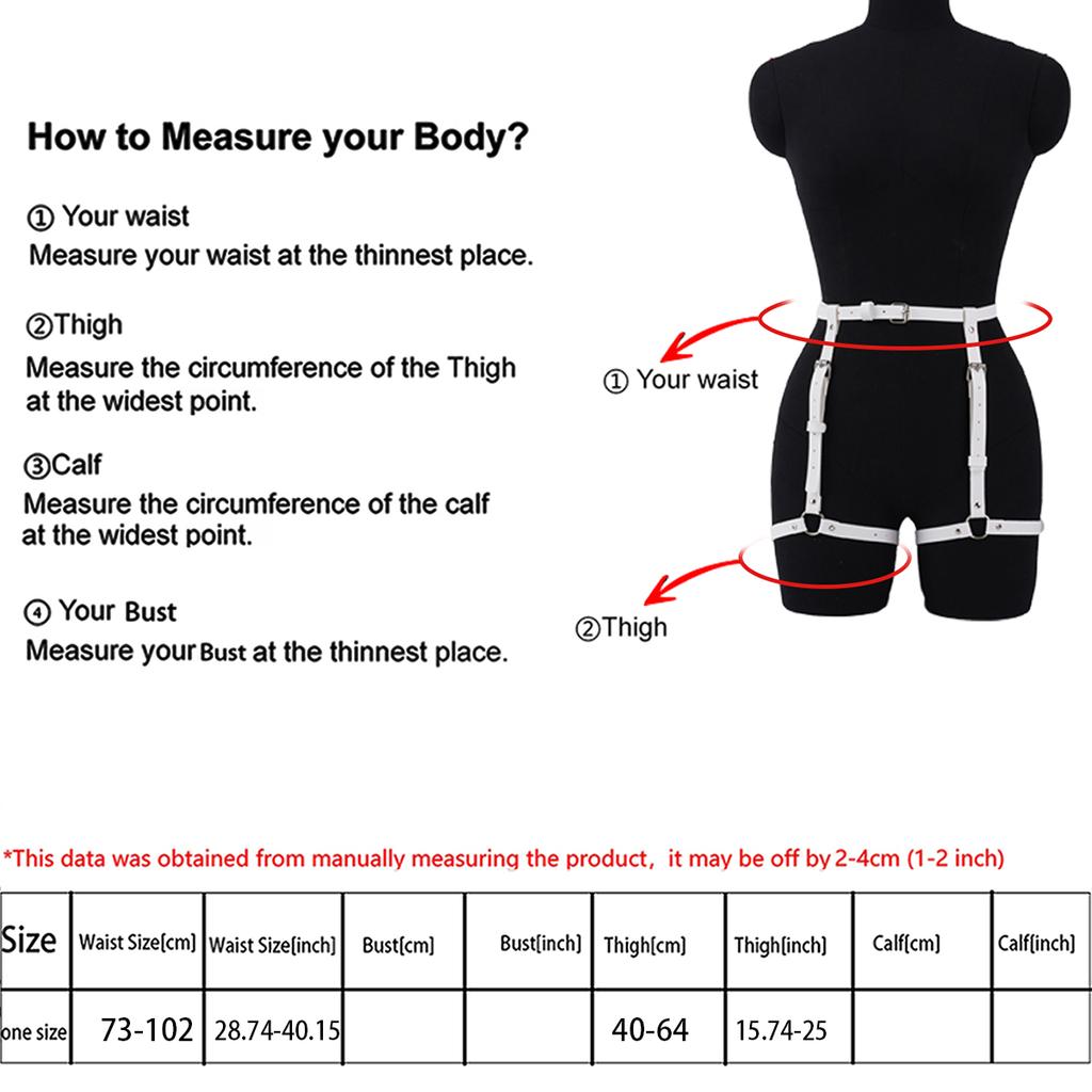 Sexy Leg Harness Waist Belt Leather Lingerie Thigh Garter Belt Bondage Lingerie Gothic Fetish Wear Women Festival Rave Outfit