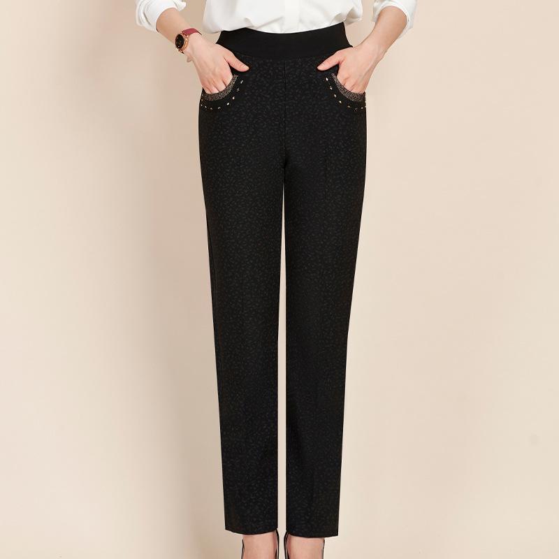 

Mom s High-Waist Slimming Straight-Leg Pants for Middle-Aged & Elderly Women 5XL (for 150-165 jin)