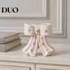 Dried Flower Holder Ceramic Bow Vase with Star, Decorative Flowers Vase, Creative Romantic Home Accessories Arrangement for Living Room Table