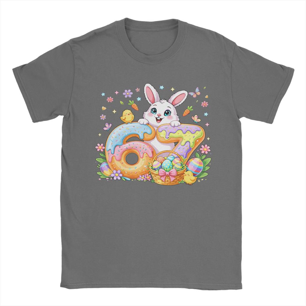 Happy Easter Day Funny  Bunny TShirt for Unisex  Funny Pure Cotton Tees Crewneck Short Sleeve T Shirt Big Size Clothing