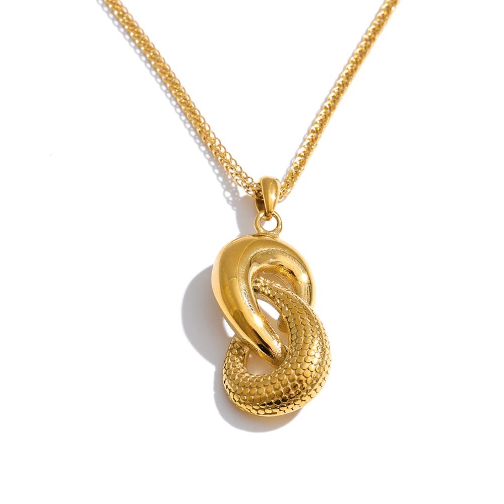 

Yhpup Stainless Steel Metal Necklace Pendant Gold Platinum Color PVD Plated Personalized Geometric Popular Fashion Jewelry 2026