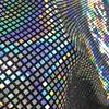 Colorful Holographic Reflective 4x4mm Square Sequin Elastic Knitted Fabric DIY Sewing Cloth Background Decoration Materials